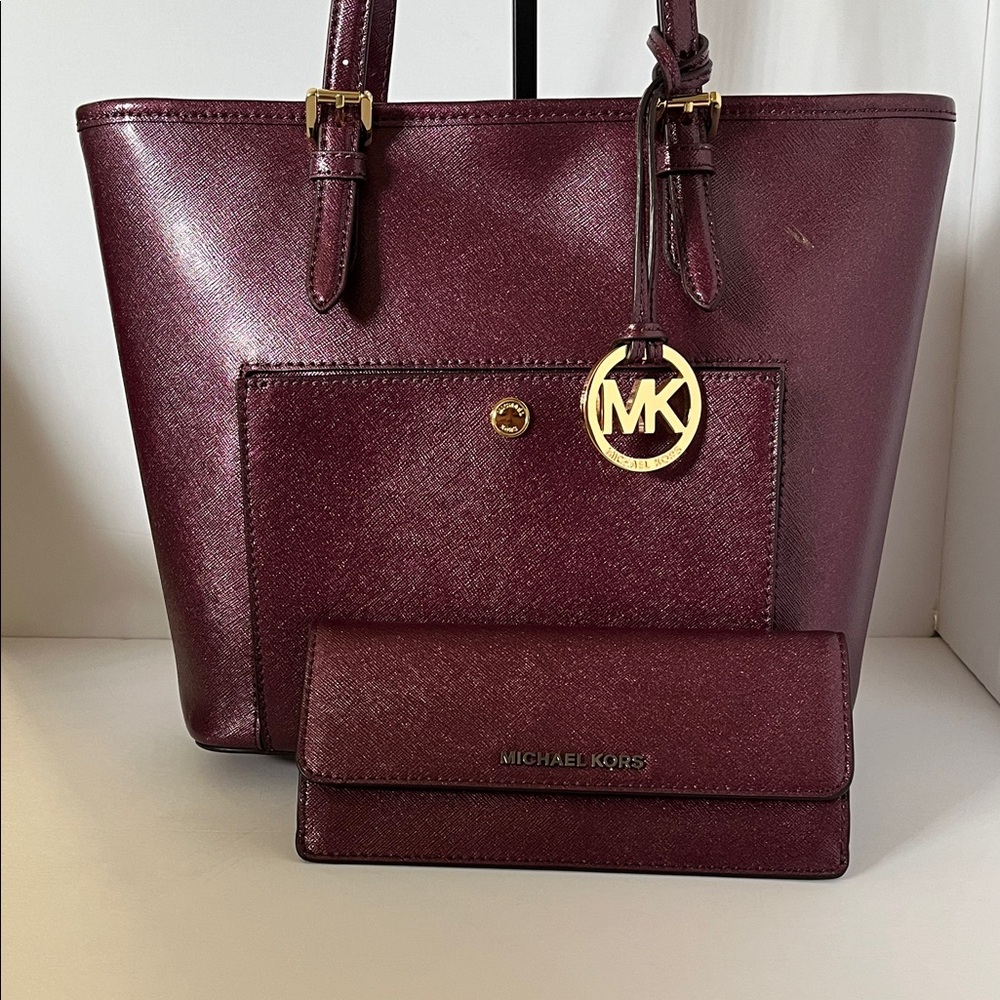Michael Kors Plum Tote Bag